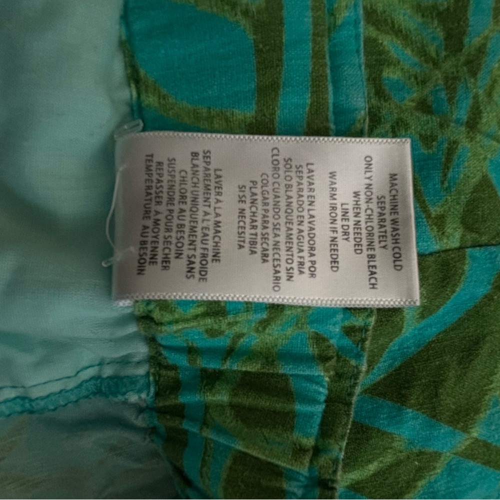Kut from the Kloth Teal and Green Patterned Shorts - Picture 5 of 5